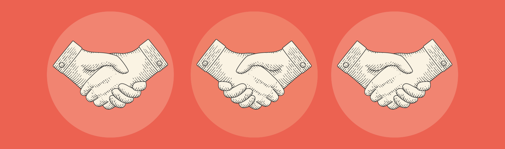 Illustration of two hands shaking